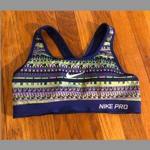 Nike Pro - Blue / Purple Pattern Sports Bra